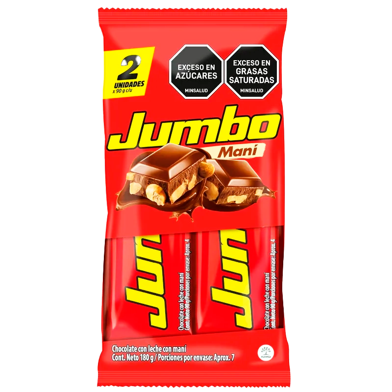 CHOCOLATINA JUMBO MANI X 2 X 90 GR